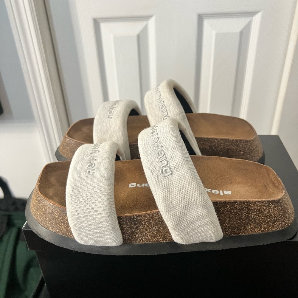 Alexander Wang Wood Elevated Sandals w/ Cushion Strap – Women’s 39